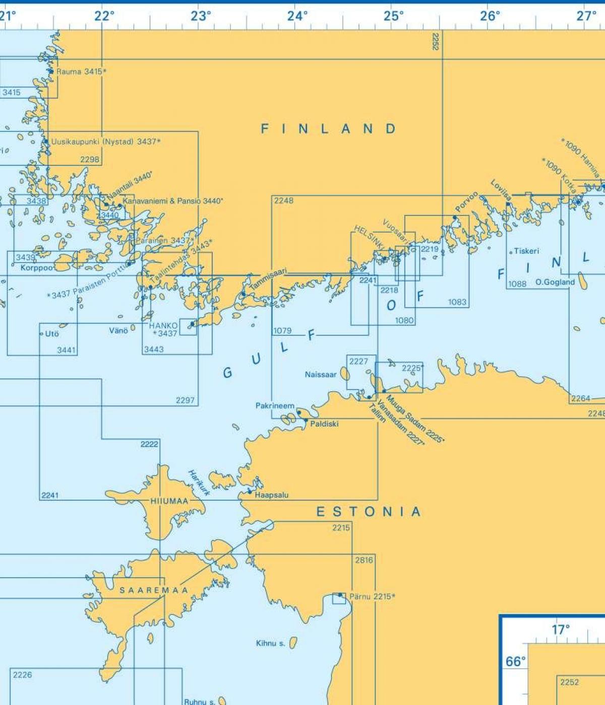 का नक्शा फिनलैंड की खाड़ी