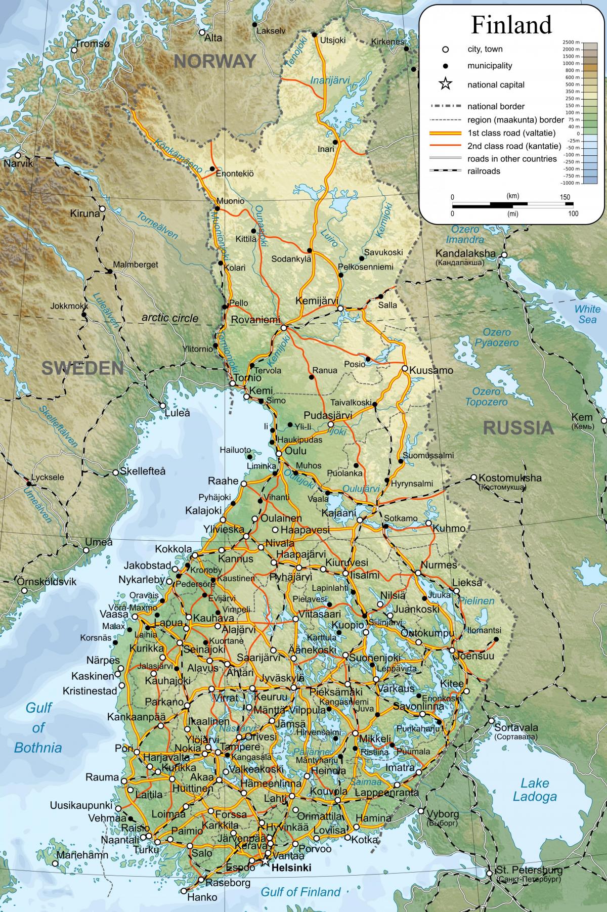 फिनलैंड दुनिया के नक्शे पर