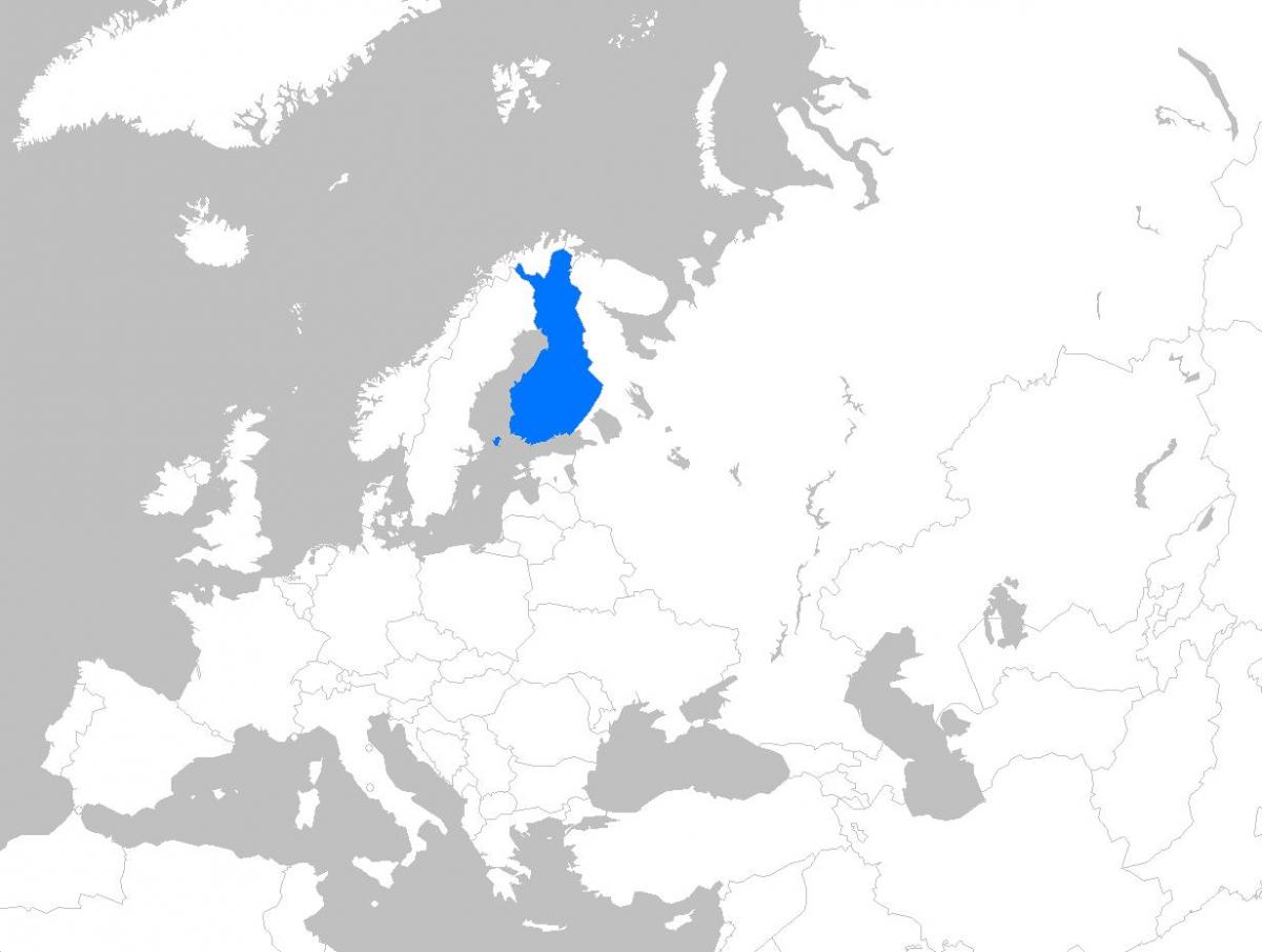 फिनलैंड यूरोप के नक्शे