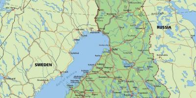 नक्शे के आर्कटिक सर्कल फिनलैंड