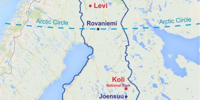 फिनलैंड लेवी नक्शा